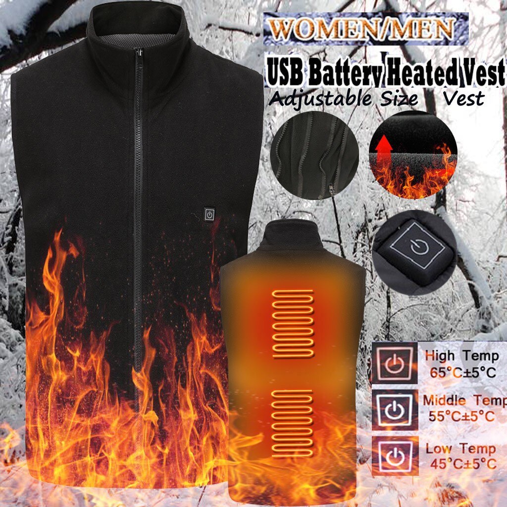 Winter Frauen Männer Weste Smart USB Zurück Elektrische Heizung Jacken Anzug Warme Unten Sleeveless Weste Jacken Männer Frauen Weste veste homme