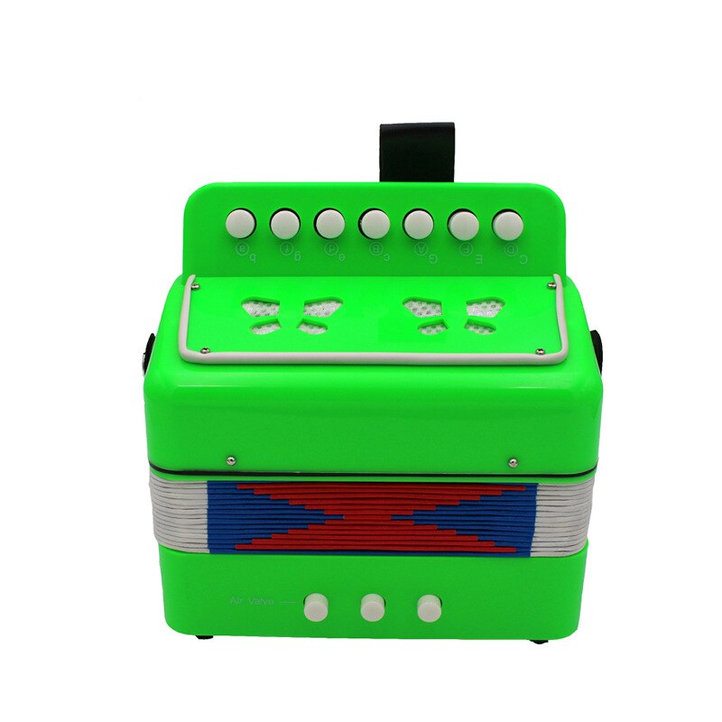 7 Button 2 Bass Accordion Mini Accordion Educational Instrument Rhythm Band Toy Children's Educational 10 Color