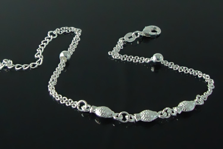 Trendy 925 Sterling Zilveren Vis Enkelbandje, Shimmery Mermaid Weegschalen Fish Foot Ornamenten Voor Vrouwen Meisjes Partij Sieraden