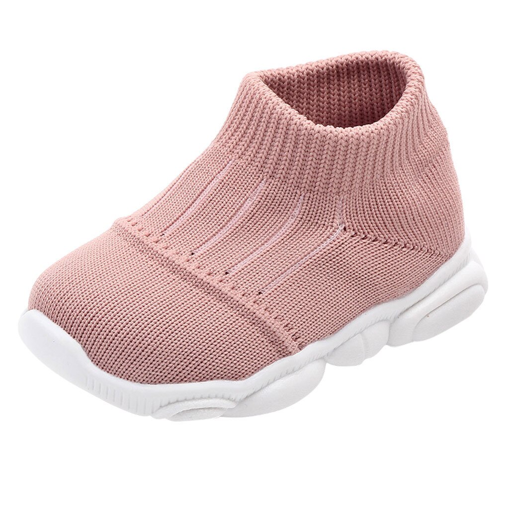 Baskets à maille rayée pour bébés filles | Chaussures de Sport Run décontracté pour bébés filles et garçons,: Pink / 4