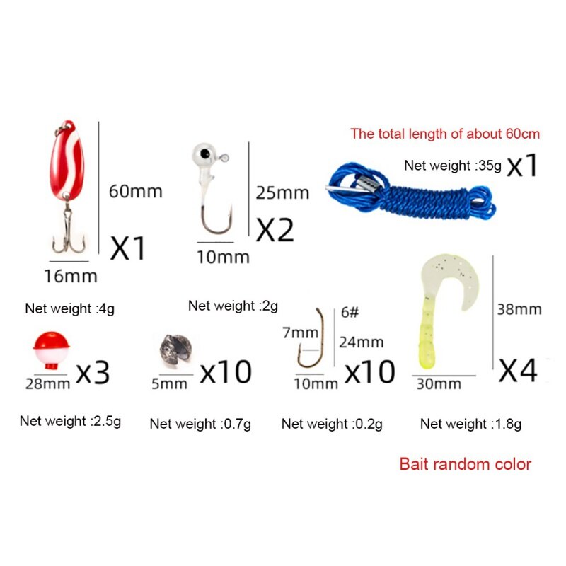 33pcs/Box Telescopic Fishing Rod Combo Spinning Reel Angling Set Carp Full Kit With Lure Jig Hook Swivel Screw Float