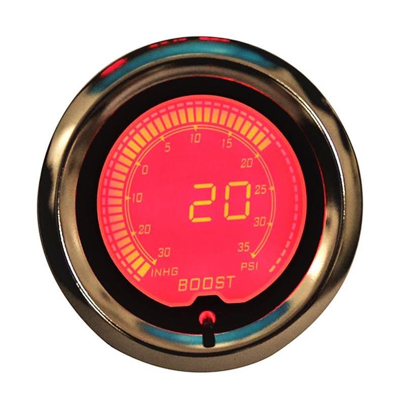 2inch 52mm rpm meter Tachometer Boost Water temp Oil temp Volt Oil pressure Gauge LCD Digital 7 Color + Gauge Pods tacometro: boost gauge PSI