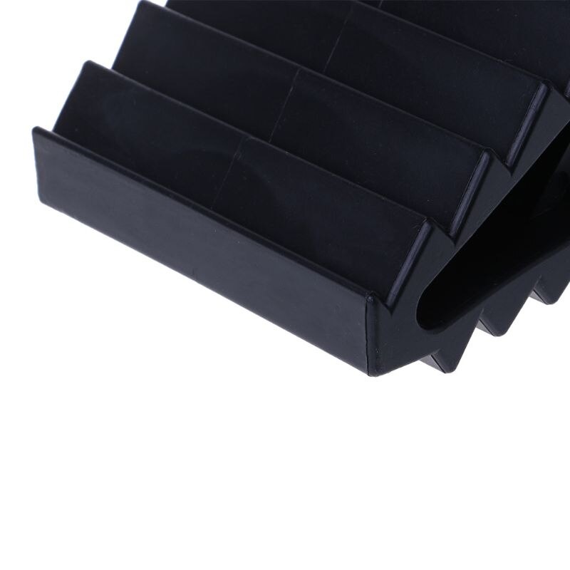 2 Pcs Antislip Vehicle Car Wheel Tire Chock Stop Block Black