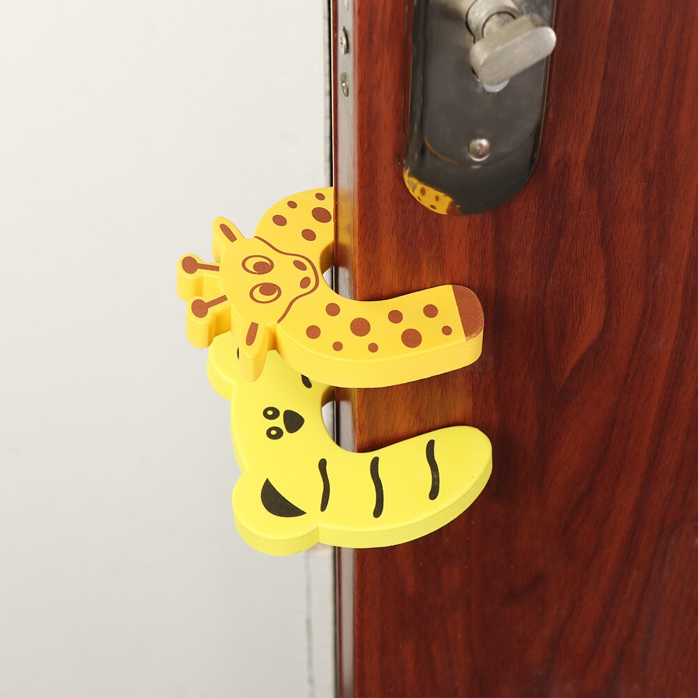 5Pcs/Set Child Safety Protection Baby Safety Cute Animal Security Card Door Stopper Baby Newborn Care Child Lock Protection