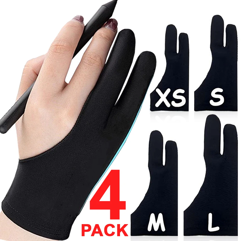 Palme Ablehnung Künstler Zwei-Finger-Handschuh für IPad, Tablette, Grafik, Zeichnung, Monitor, Malerei, Antifouling, Tablette-Bildschirm, berühren-Handschuhe