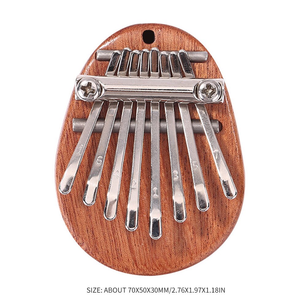 Percussion Musical Instrument Mahogany Wood Thumb Finger Piano Mini 8 Keys Kalimba Lightweight Compact Musical Instruments