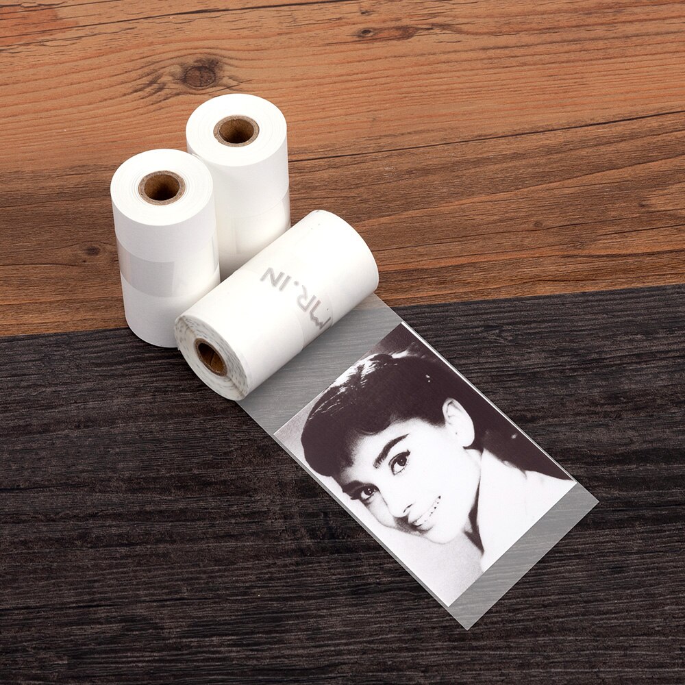 Phomemo Red Heart Pattern Stickers Thermal Paper 3 Rolls for 20 Years for Phomemo M02/M02S/M02Pro Photo Printer Label Papaer: Semi-Transparent