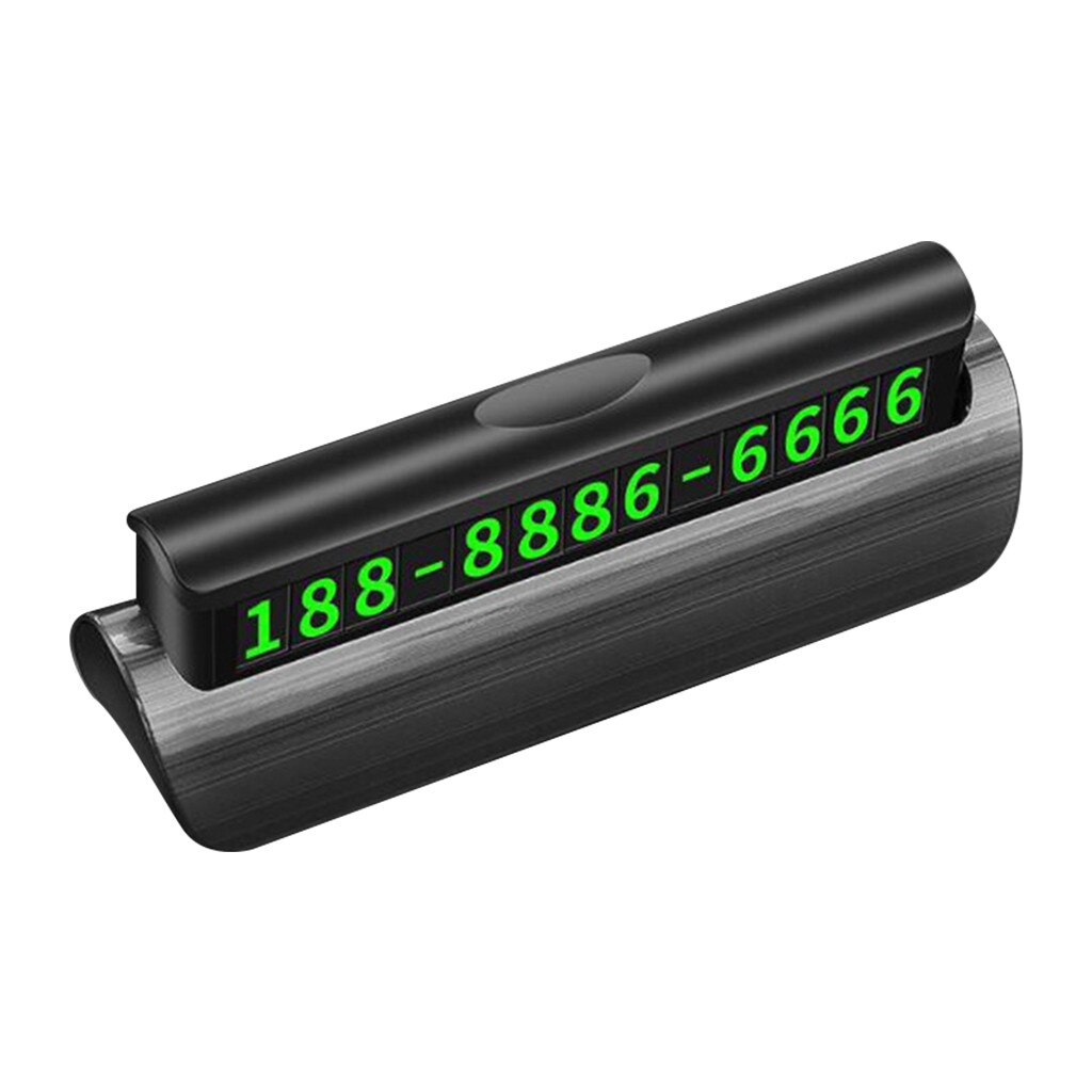 RUNDONG AUTO ACCESSORIES Universal Temporary Parking Card Magnetic Heat Resistant Stop Sign Fluorescent Automatic Phone Holder: BK