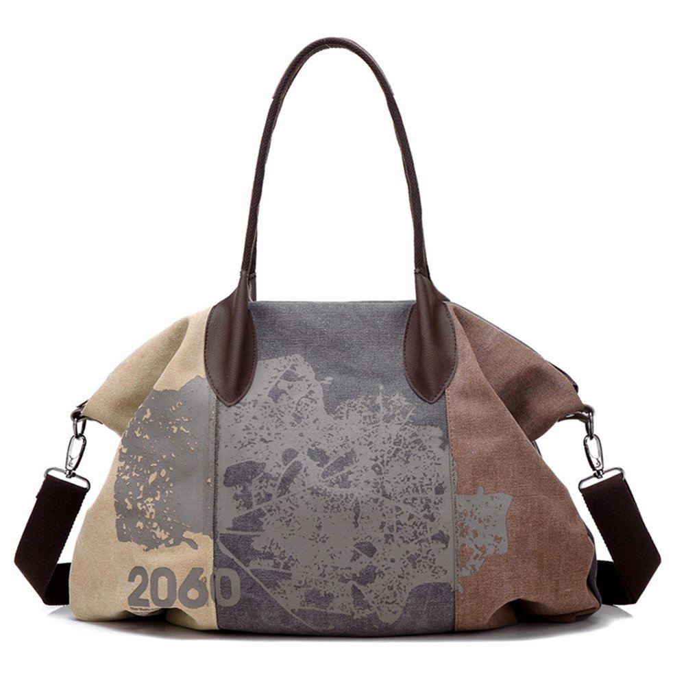 Vrouwen Handtas Vintage Schoudertas Canvas Retro Schoudertas: Brown