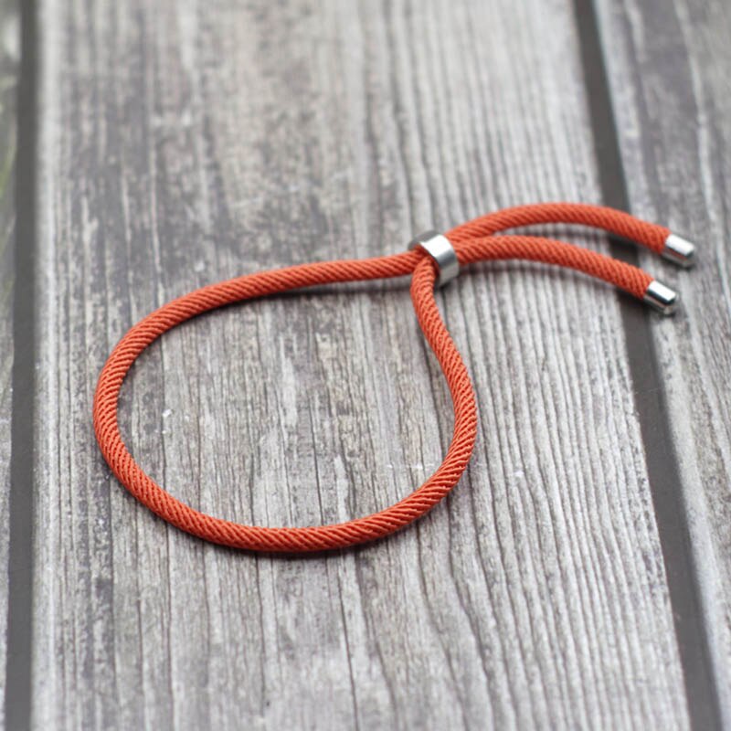 100% aço inoxidável pulseira masculino feminino 4mm milan corda preto vermelho braslet ajustável bff amizade braclet presente para casais: Orange String