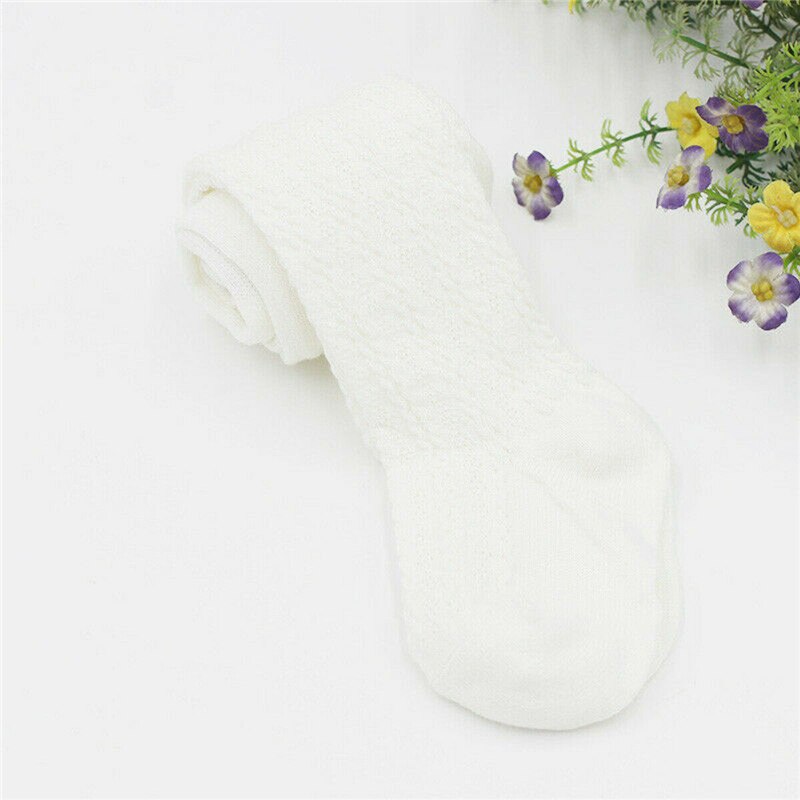 Bas en coton pour petites filles | Collants chauffants pour jambes, longs coton, pour enfants tout-petits, 0-3ans,: WHITE / 12M