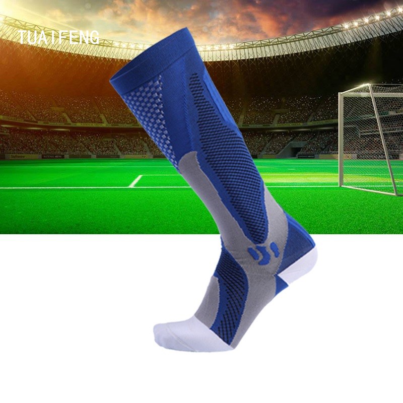 Fußballsocken kompressionssport lange strumpfsocken elastische basketball-laufrad-trainingssocken für erwachsene