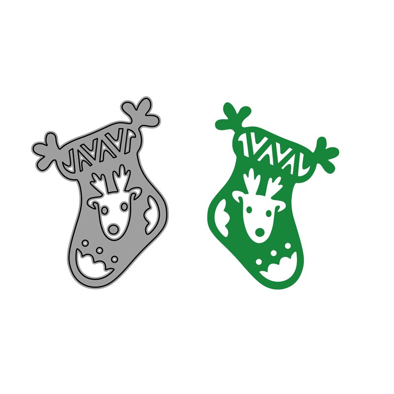 Ch julesokker metall kutte dies preging scrapbooking sjablong håndverk kutte dies for diy kort håndverk håndlaget: 1