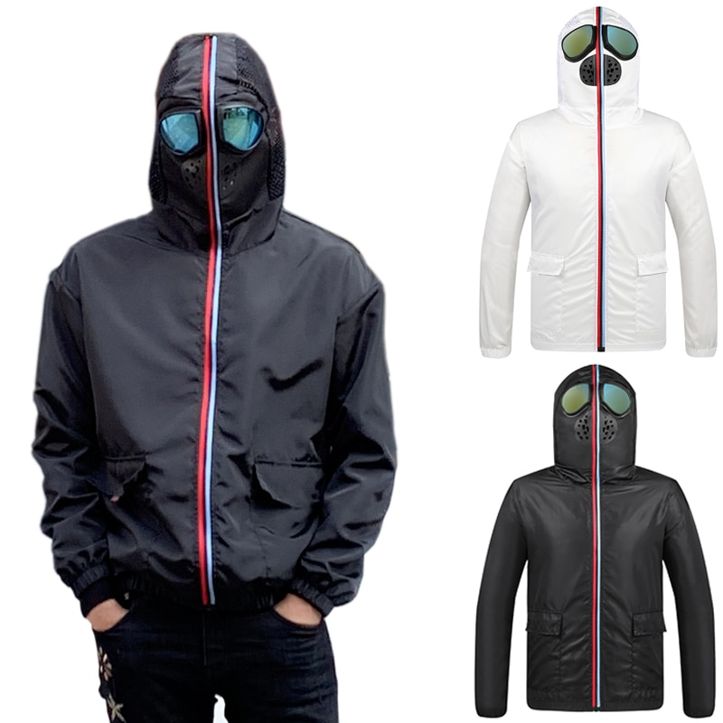 Postleitzahl hoch Jacke Männer Motorrad Mit Kapuze mit Brille Windjacke Frauen Jacken Große Größe 4XL Dünne Sommer Frühling Herbst Koreanische Kleidung