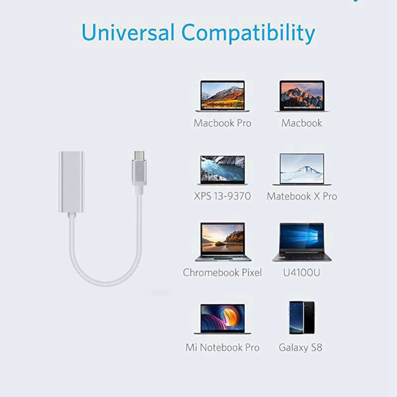 Usb-c hub nettverksadapter type -c 3.0 to ethernet  rj45 lan gigabit adapter støtter nintendo switch for 10/100/1000 mbps