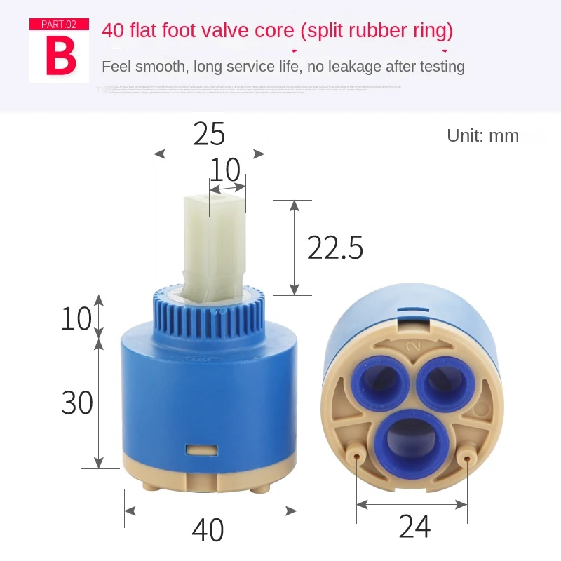 Kranen Mengen Spoelklep 25 Mm/35 Mm/40 Mm Cartridge Keramische Cartridge Mengkraan Keuken Badkuip Douchekranen Accessoires: Lavendel
