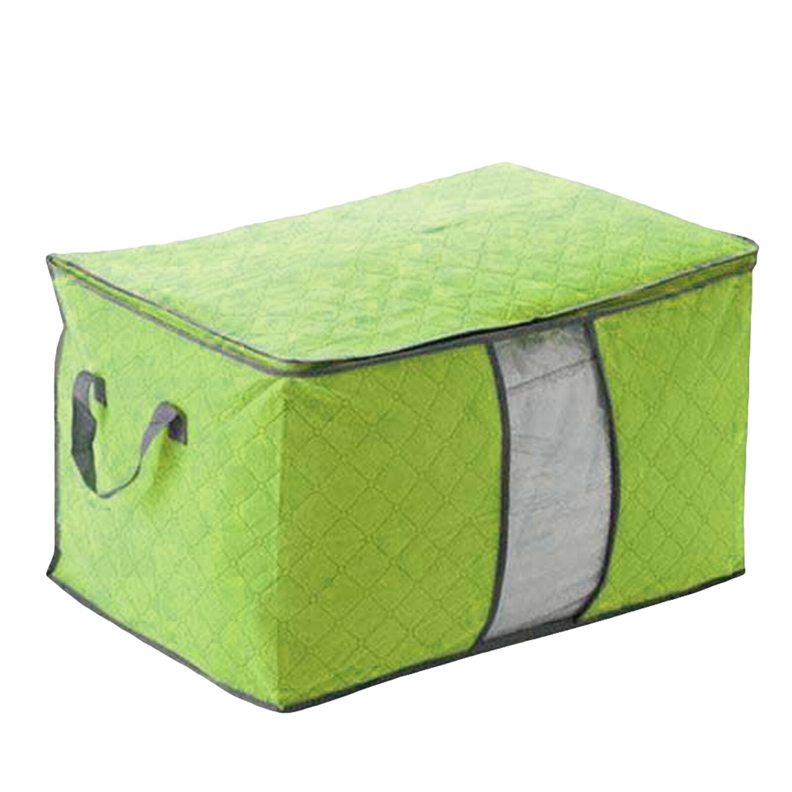 Portable Storage Boxes Folding Bags Stackable Clothes Bedding Closet Storage Container Box Home Travel Storage Organizer       : green
