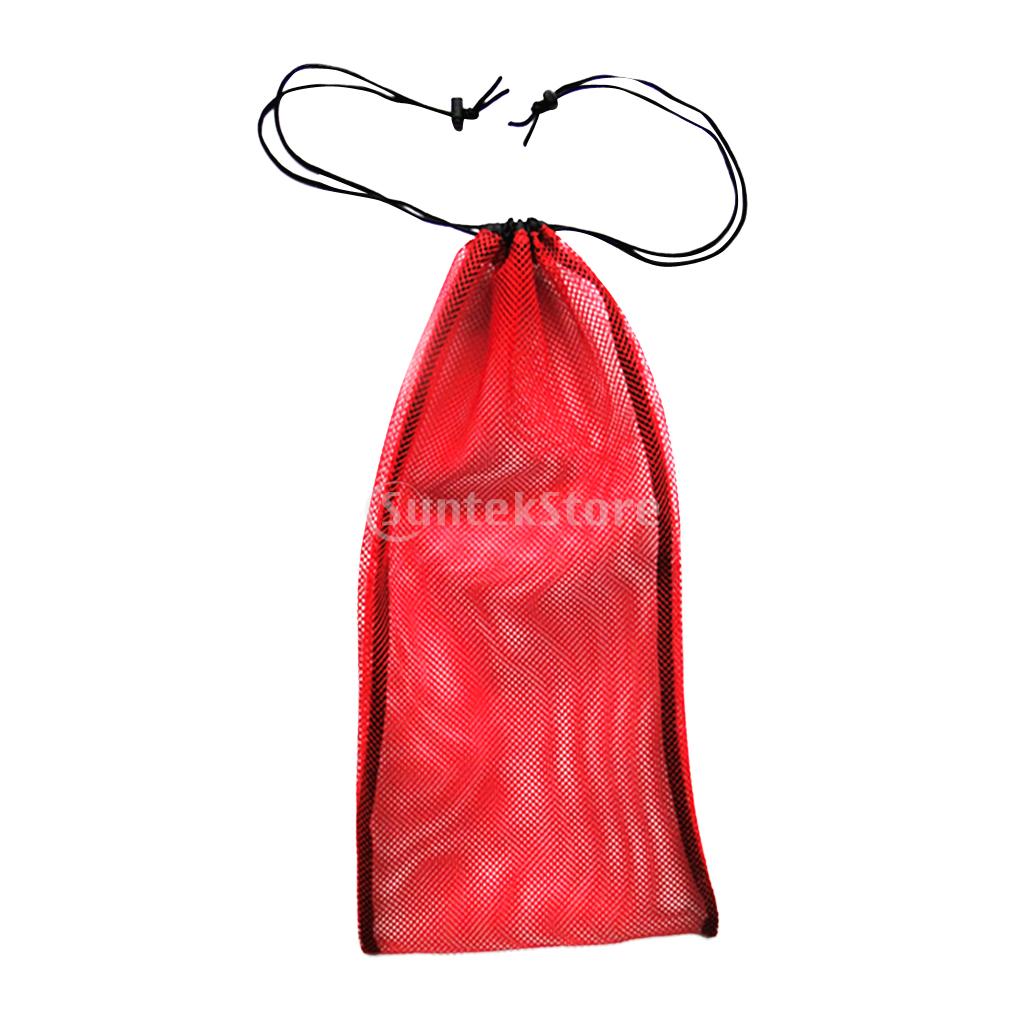 19 &quot;x 9&quot; borsa con coulisse in rete per immersioni subacquee Snorkeling attrezzatura da immersione pinne pinne occhiali maschera Snorkel attrezzatura da nuoto borsa per il trasporto: Red