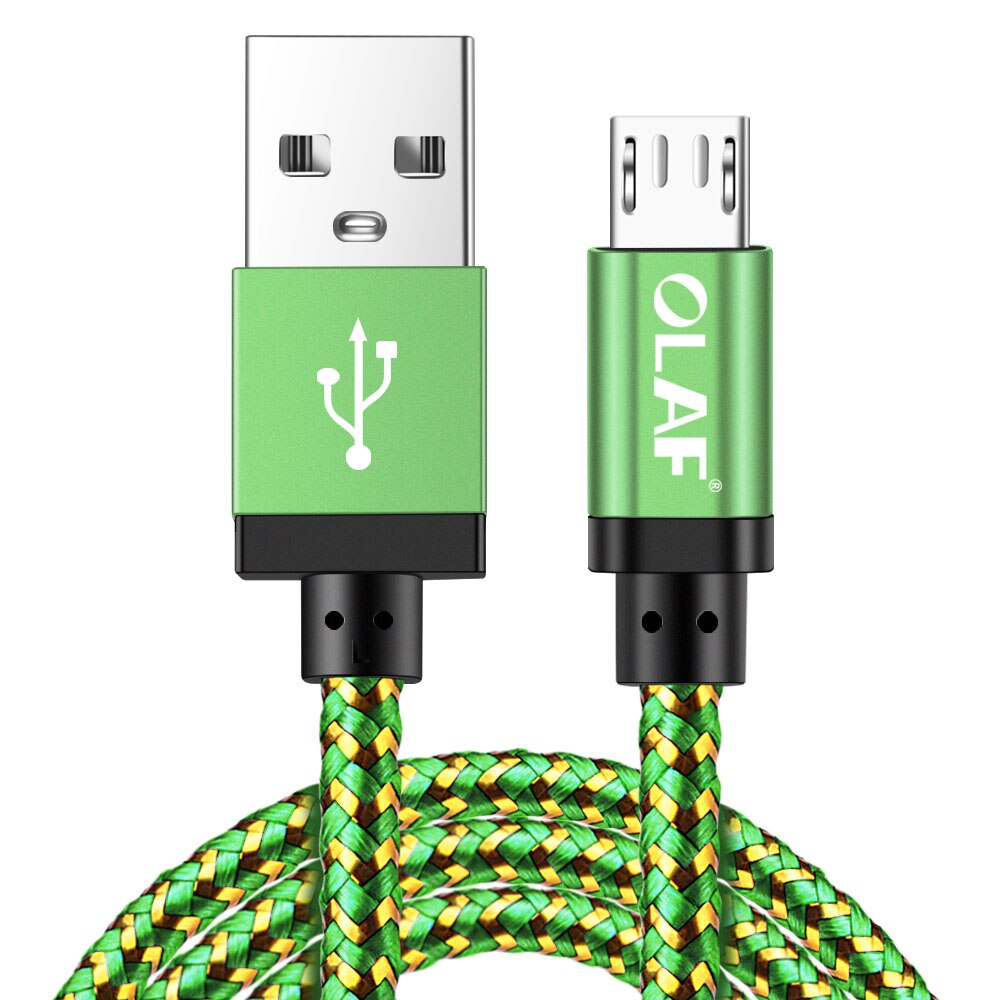 Micro Usb-kabel voor Samsung Galaxy S7 S6 Snel Opladen Mobiele Telefoon Oplader Koord voor Huawei Tablet USB Kabel draad 1M 2M: Green / 2M
