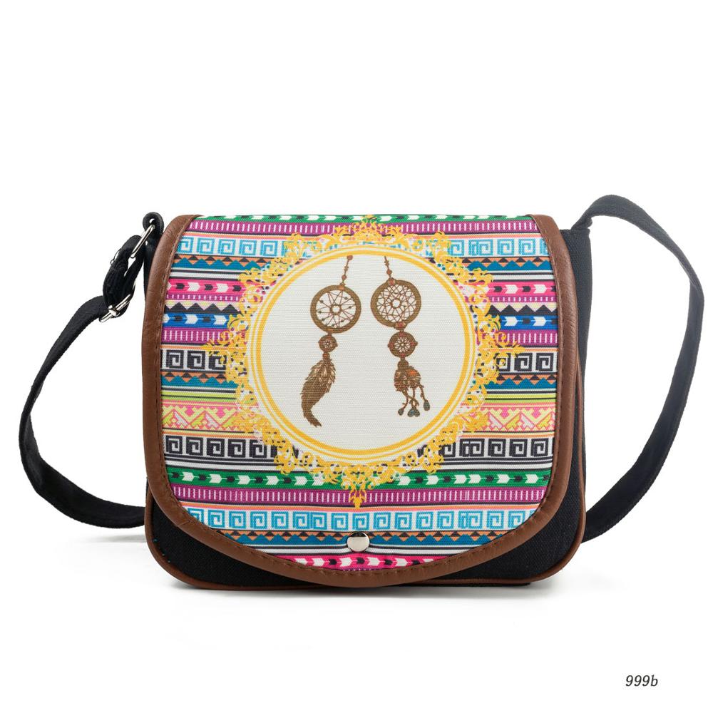 Miyahouse-Bolso con estampado de búho para mujer, bandolera con solapa de lona, bolsos de hombro tipo bandolera de dibujos animados, pequeños: 999b