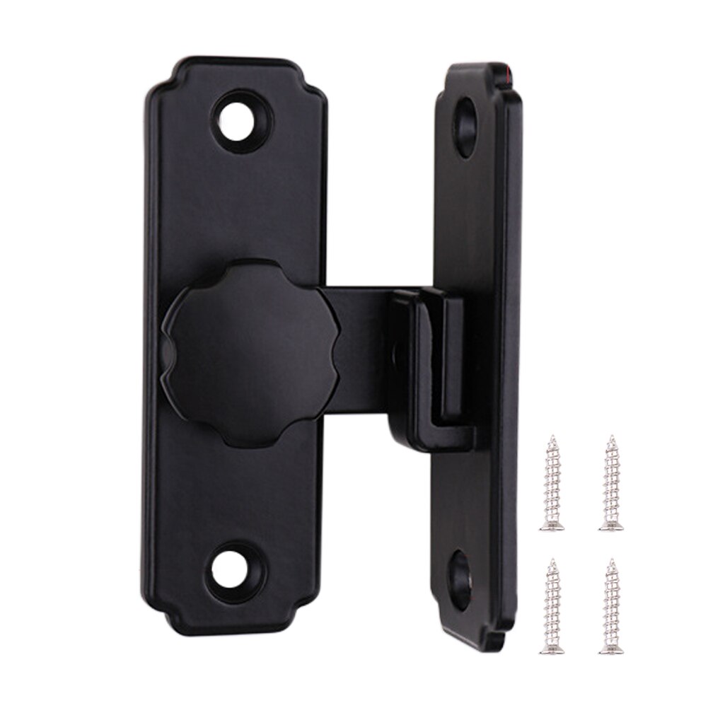 Hardware Sliding Gate Easy Install Durable 90 180 Degree Black Barn Door Lock Stainless Steel Home Security Buckle Right Angle