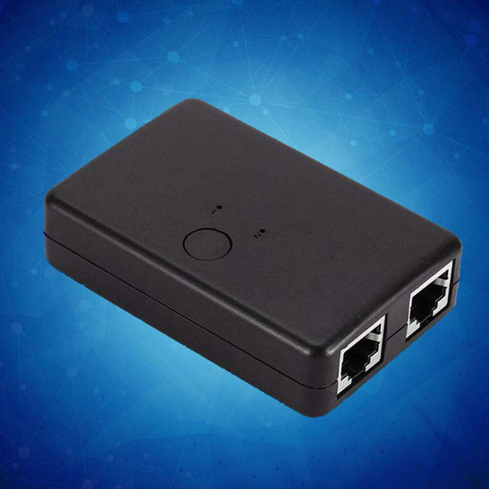 2 Port Switcher RJ45 Network Switch Ethernet Network Box Switcher Dual 2 Way Port Manual Sharing Switch Adapter HUB