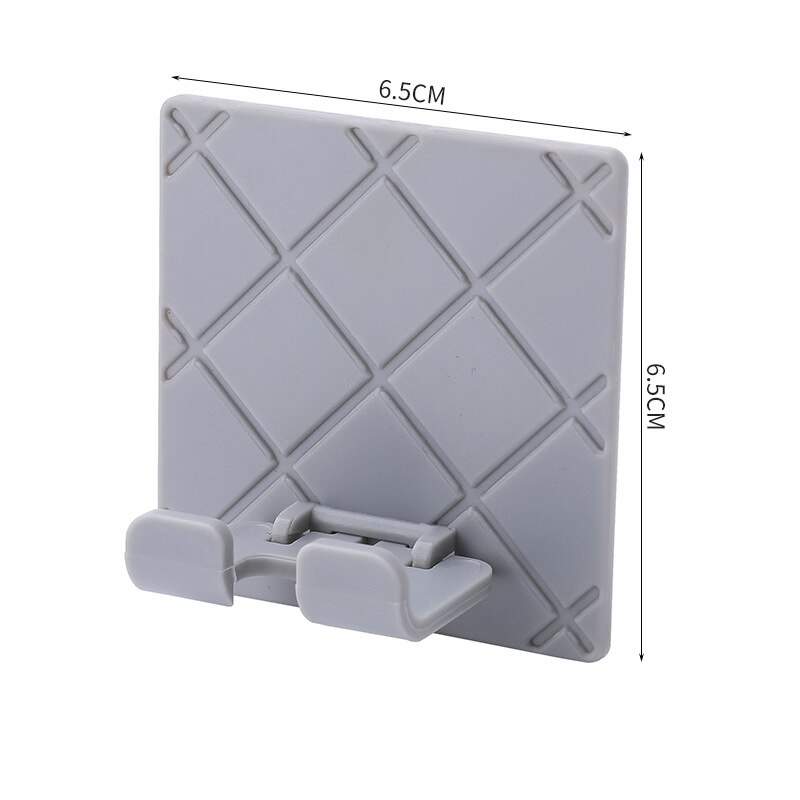 Multi-purpose Hooks Strong Adhesive Power Plug Socket Hanger Holder Wall Hanging Hook Folding Kitchen Bathroom Storage Hook Rack: grey