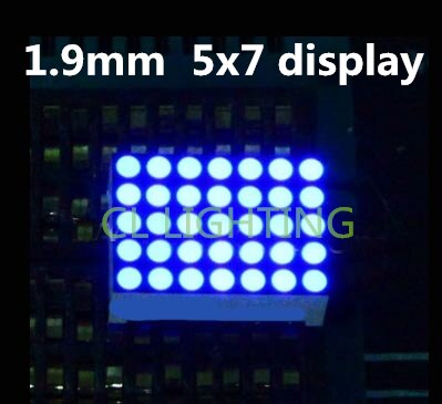 1.9 MM 5X7 led display BLAUW Gemeenschappelijke anode LED Dot Matrix Digitale Buis Module 5*7 digitale buis