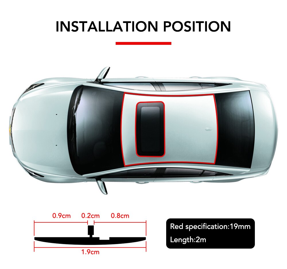 2M Car Window Edge Windshield Roof Seal Strips for Volvo XC90 S60 S40 S80 V70 XC60 V40 V50 850 C30 V60 S70 940 XC70