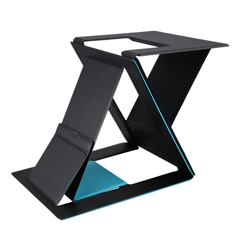 Computer Stand Foldable Adjustable Notebook Bracket for Laptop Tablet: Blue