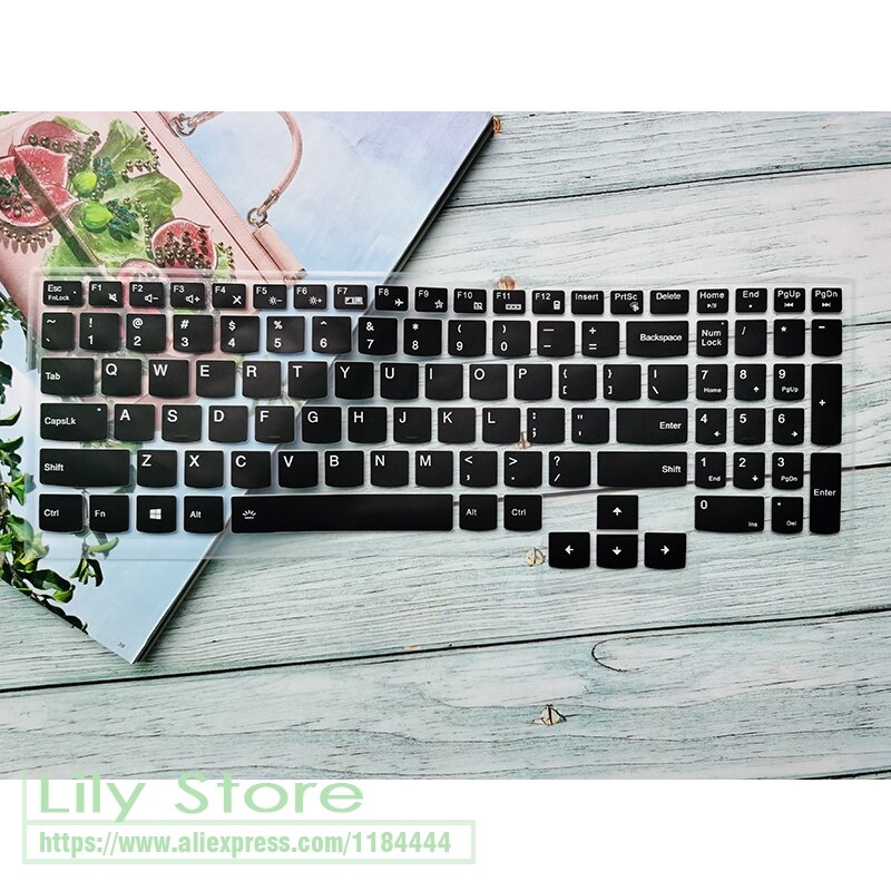 for 15.6 Inch Lenovo Legion 5 15 R7000 Y7000 Y7000P R7000P Legion5 Laptop Protector 15 inch Silicone Keyboard Cover Skin: black