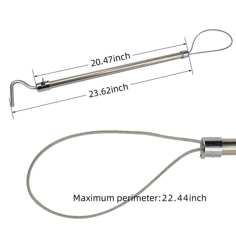1Pcs Livestock Stainless Steel Pig Holder Heavy Duty Hog Catcher Snare Pig Swine Catcher Pole Animal Catch Pole Catcher Tools