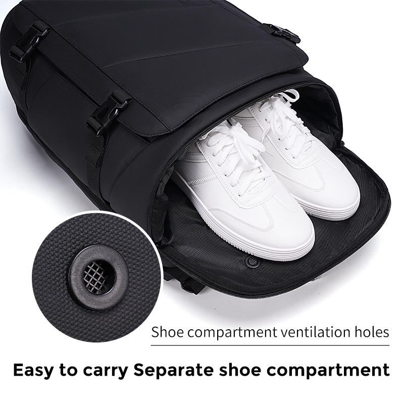 FENRUIEN Rucksack Herren-Geschäft-Reiserucksack mit großer Kapazität, multifunktionaler, unabhängiger Schuhbehälter, 16-Zoll-Laptop-Rucksack