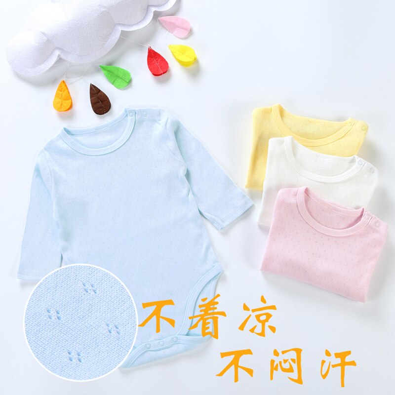 Baby bodysuit lange mouwen babyjongens meisjes kinderkleding babykleding kinderkleding 100%  katoenen overalls effen overalls