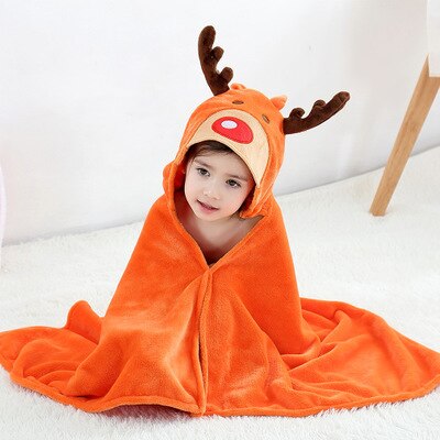 Børn badekåber 0-6 år elg strand slid jul baby tøj søvn klæder hætteklædt roupa infantil de banho: 4t