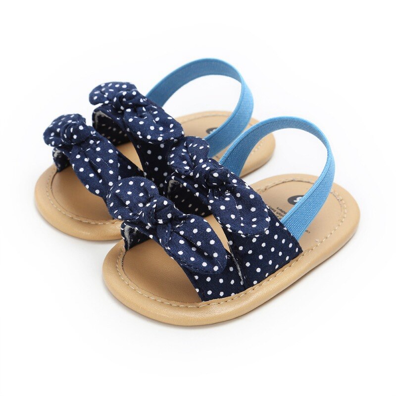 Baby Girls Sandals Toddler Anti-Slip Bow Shoes Sandals Baby Soft Soled First Walkers 0-18M: D / L
