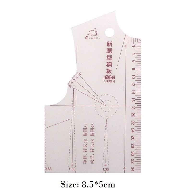1:5 designs lineal udfærdigelse af templete tøj; lineal ligesom billedet