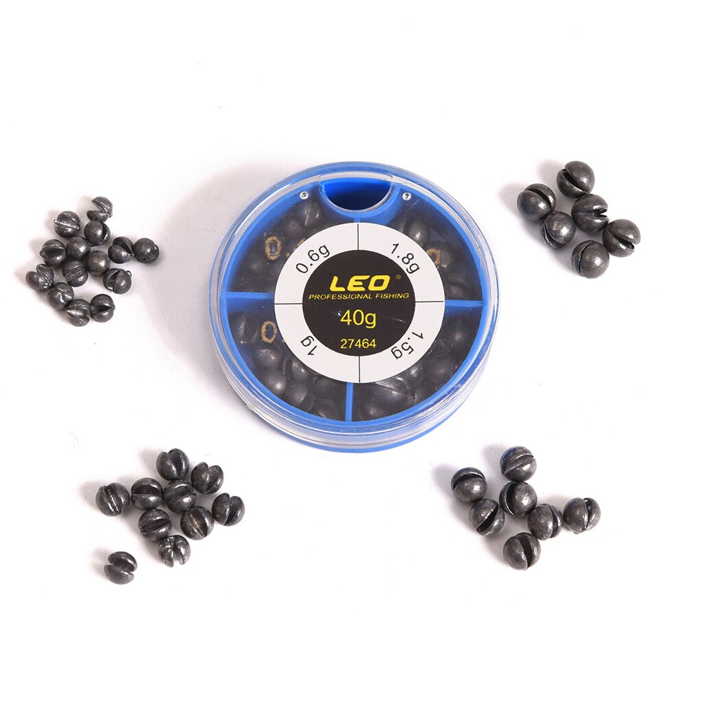 4 tailles rondes pêche plomb ensemble plombs de pêche poids plate-forme de pêche plombs accessoires rond plomb poids taille facultative: Default Title