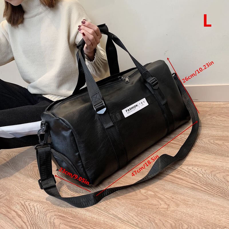 Faltbare, wasserdichte reisetasche für damen und herren aus pu-leder mit großem fassungsvermögen, inklusive separatem schuhfach.