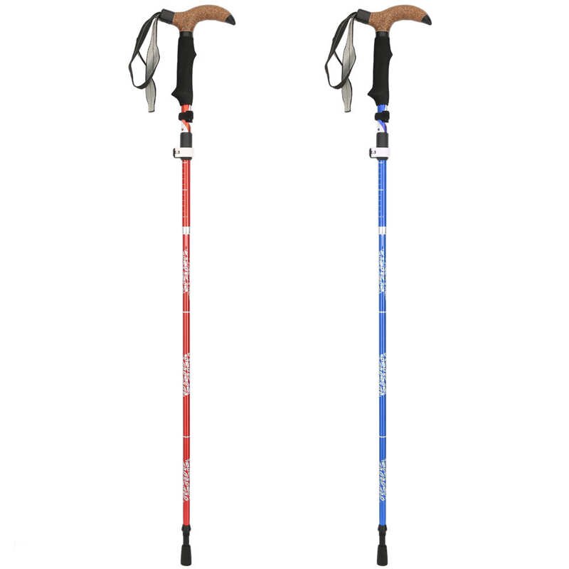 Folding Hiking Climbing Pole Aluminum Alloy Quick Lock Trekking Pole Ultralight Foldable Walking Pole Trek Climb Accessory