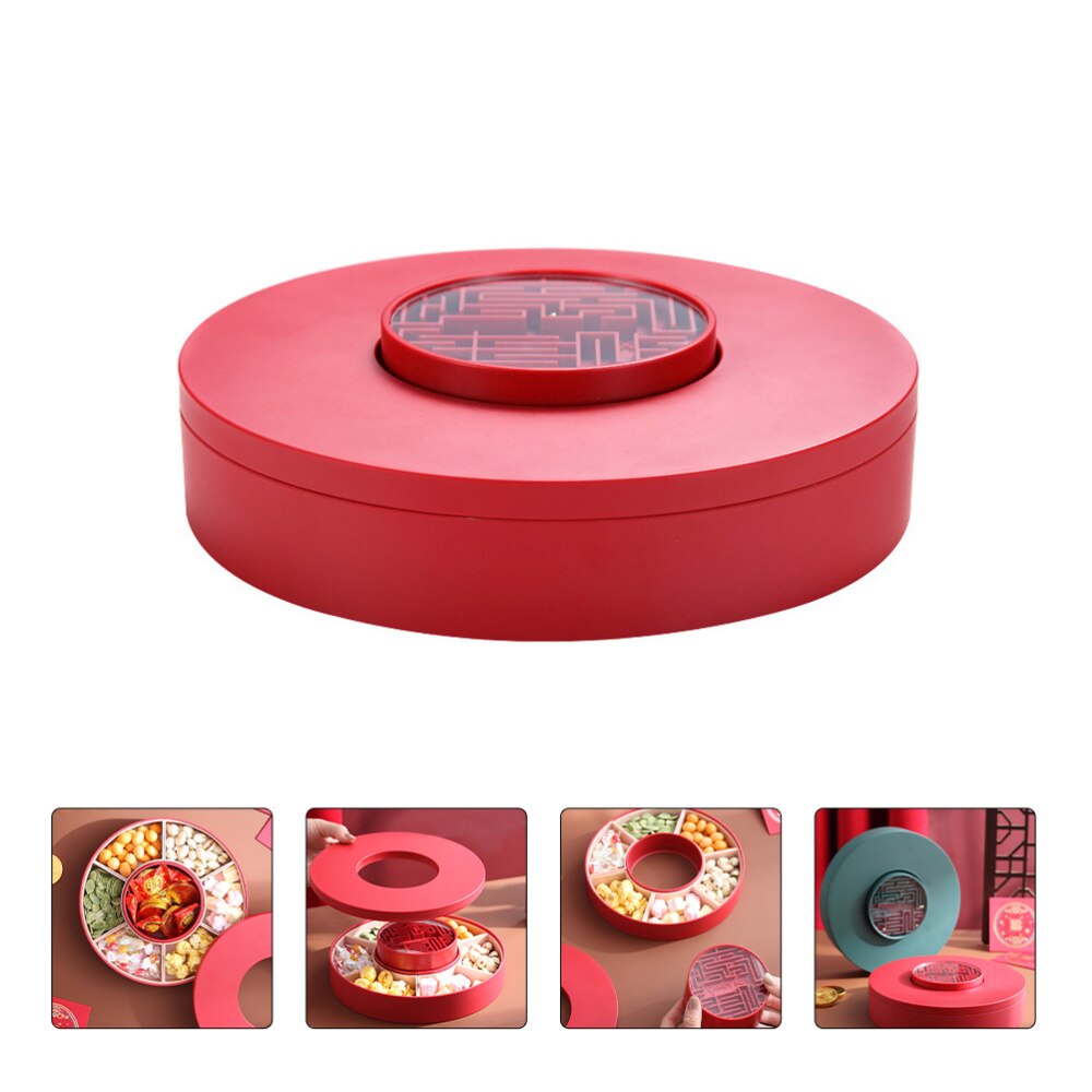 1pc Home Candy Box Compartments Dried Fruit Candy Box Food Storage Plate