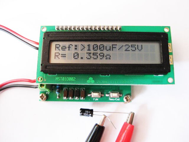 ESR kondensator linie Detektor Tester milliohm ESR tabelle tabelle +