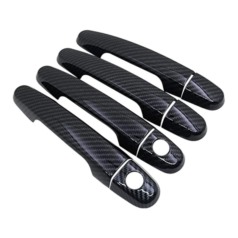 4PCS Carbon Fiber Door Handle Frame Trim For Yaris... – Grandado