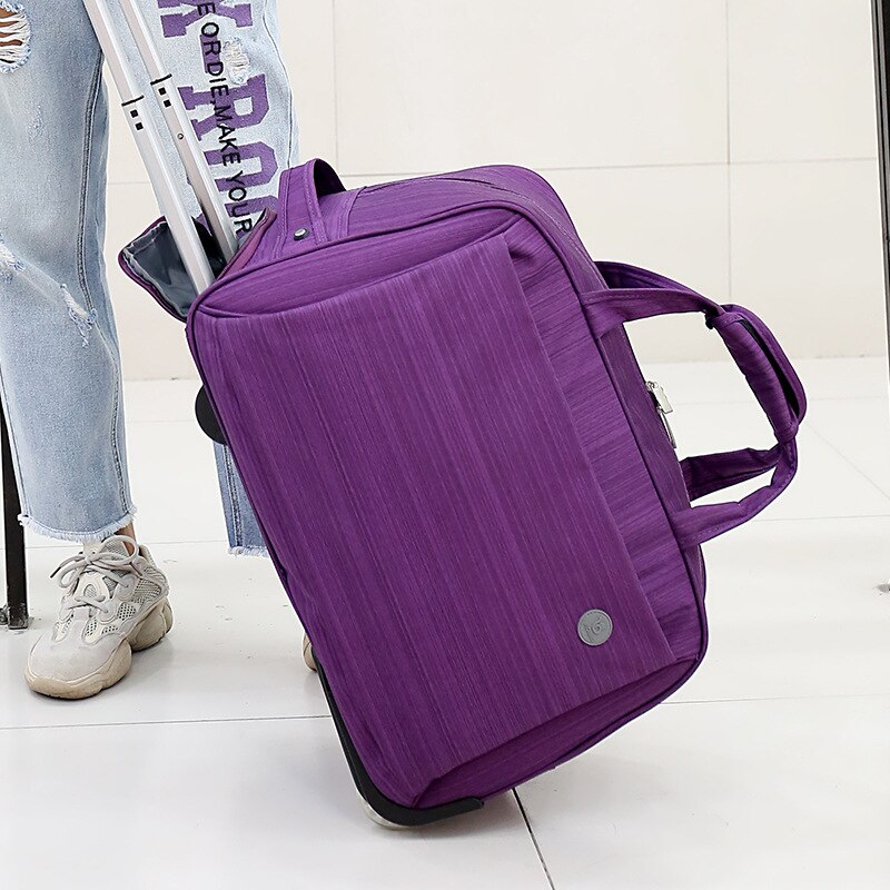 Ladies / Men's Trolley Luggage Rolling Suitcase Casual Stripe Rolling Case Wheeled Travel Bag Wheeled Luggage Suitcase