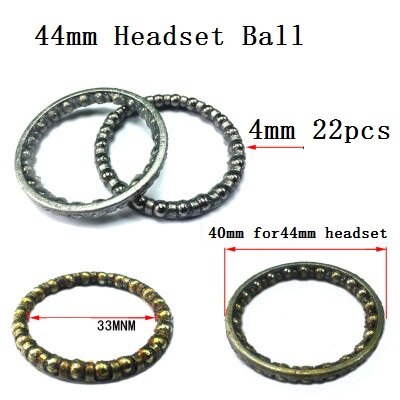 Mtb vägfällbar 44mm cykelheadset kullager 20mm 25mm främre baknav stålkula 30mm- axliga stålkullager tillbehör: 44mm 1pc