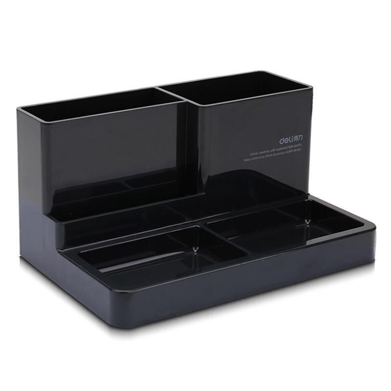 Stationery Holder Desk Accessories Rubber Feet Box Stationery Shop Penholder Office Supplies Stationery Items Desk Organizer: Silver