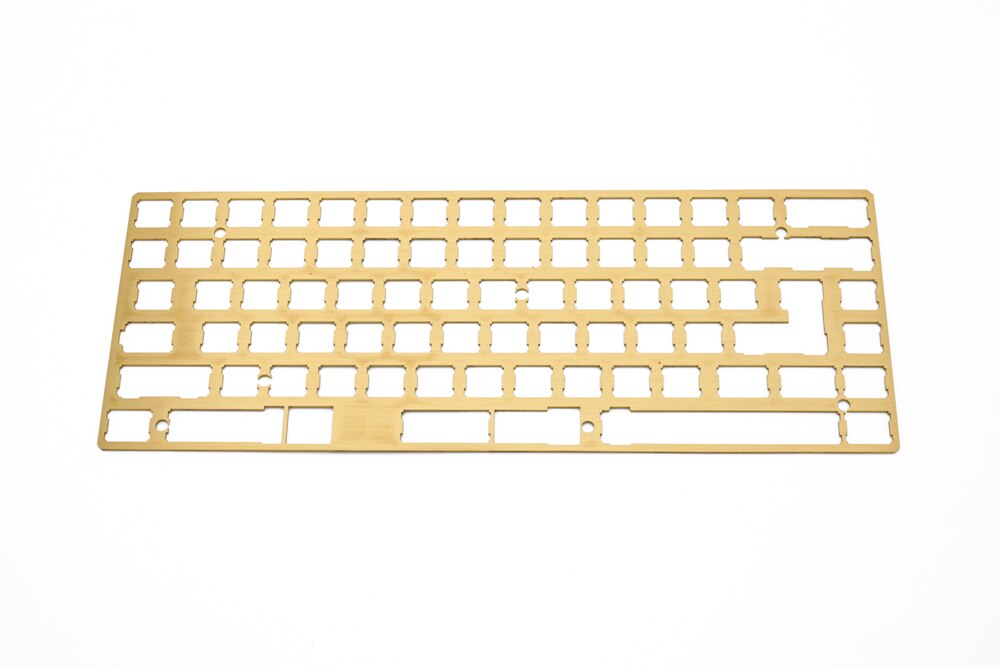 Brass Plate for Mechanical Keyboard with oxidation resistant coating brushed tech xd60 xd64 xd75 xd84 bm43 xd68 gh60 bm60 iso: BrassP for XD84
