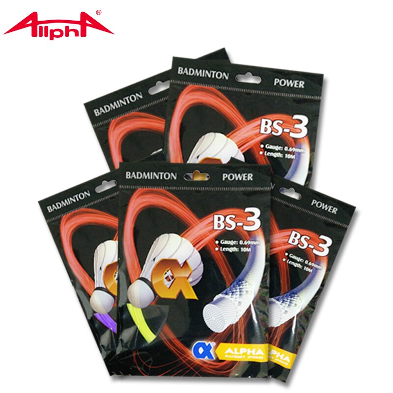 Alpha 10 stk badminton streng multifilament holdbarhed udendørs badminton amatør streng bs -3