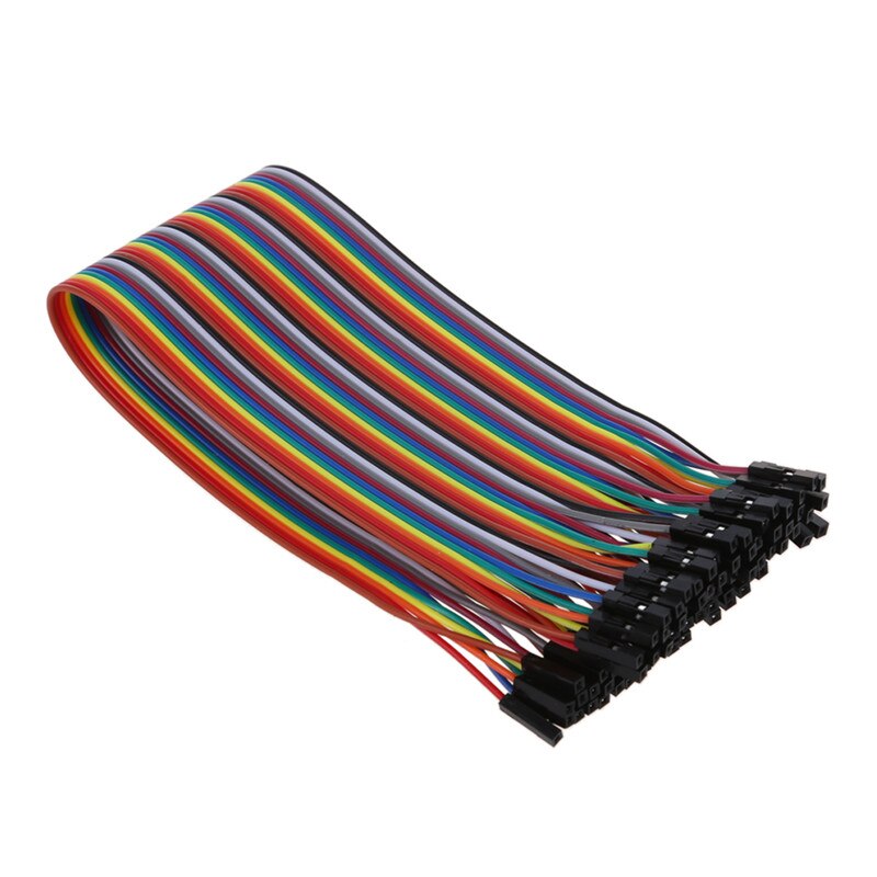 Female to Female Solderless Flexible Breadboard Jumper Cable Wire 40 Pcs: Default Title