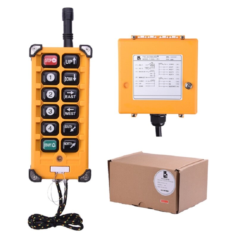 8 Channels single speed Industrial Wireless Radio remote controller switch speed control Hoist Crane Control Lift Crane F23 A++S